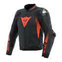 Giacca In Pelle Dainese Super Speed 4 Black-matt/fluo-red