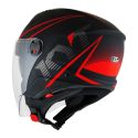 Casco Jet Kyt D-city Colorful Matt Red