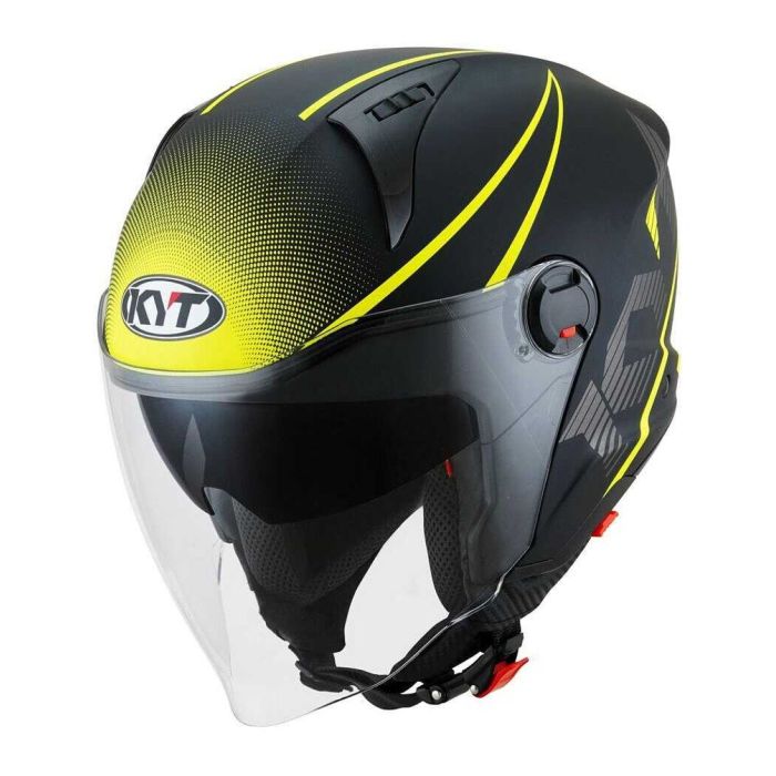 Casco Jet Kyt D-city Colorful Yellow