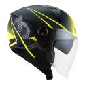 Casco Jet Kyt D-city Colorful Yellow