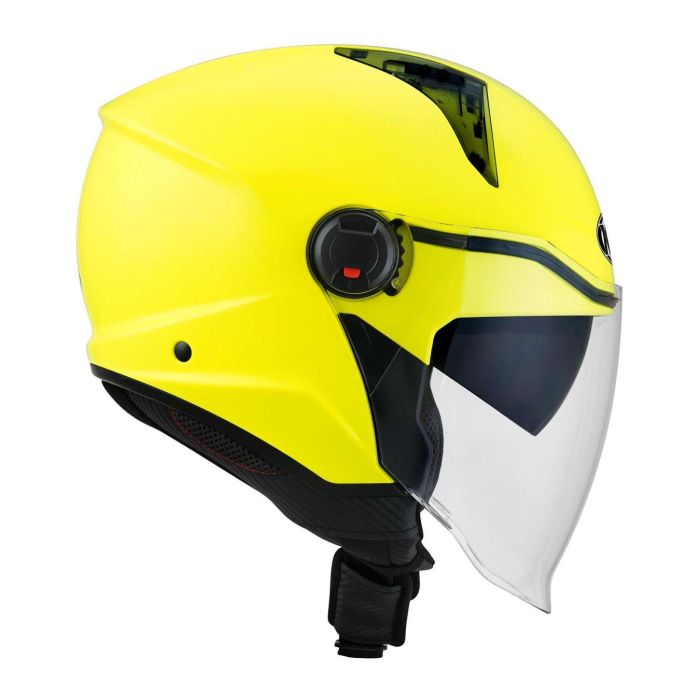 Casco Jet Kyt D-city Plain Yellow Fluo