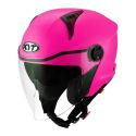 Casco Jet Kyt D-city Plain Fuxia Fluo