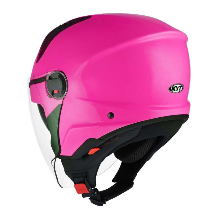 Casco Jet Kyt D-city Plain Fuxia Fluo