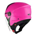 Casco Jet Kyt D-city Plain Fuxia Fluo