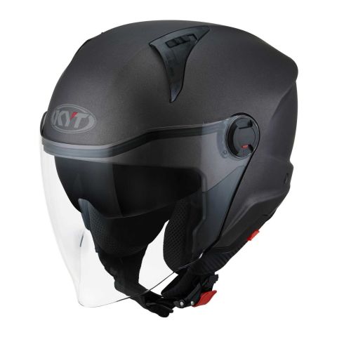 Casco Jet Kyt D-city Plain Matt Gun Metal