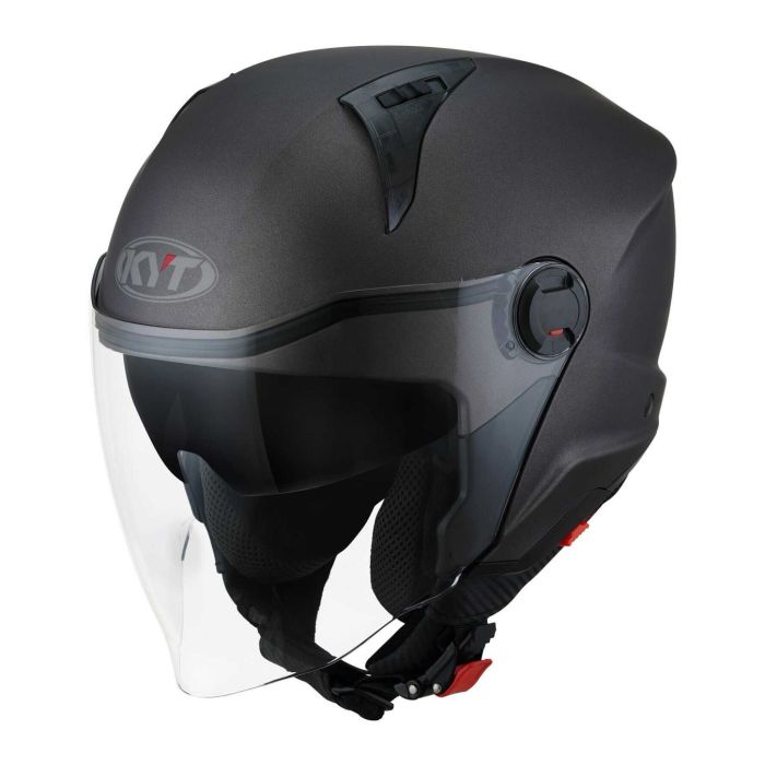 Casco Jet Kyt D-city Plain Matt Gun Metal