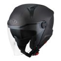Casco Jet Kyt D-city Plain Matt Gun Metal