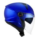 Casco Jet Kyt D-city Plain Blue Metal