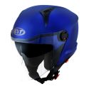 Casco Jet Kyt D-city Plain Blue Metal Matt