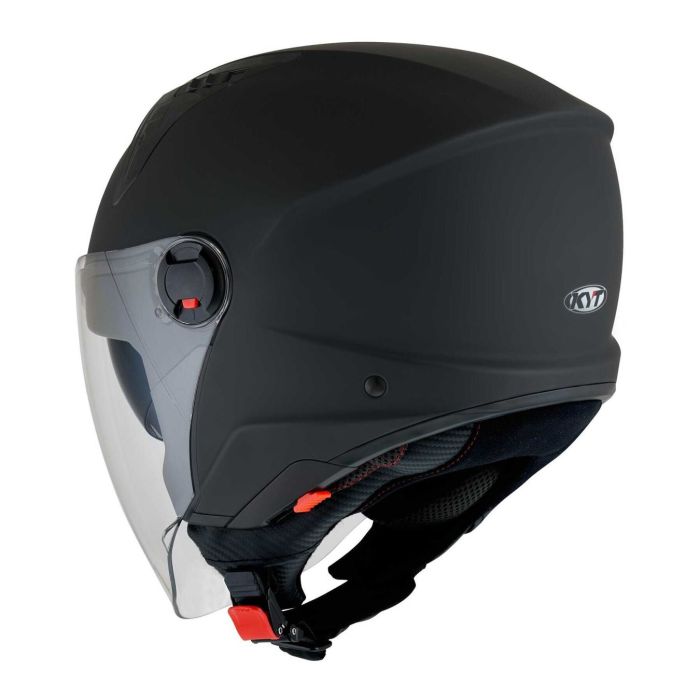 Casco Jet Kyt D-city Plain Matt Black