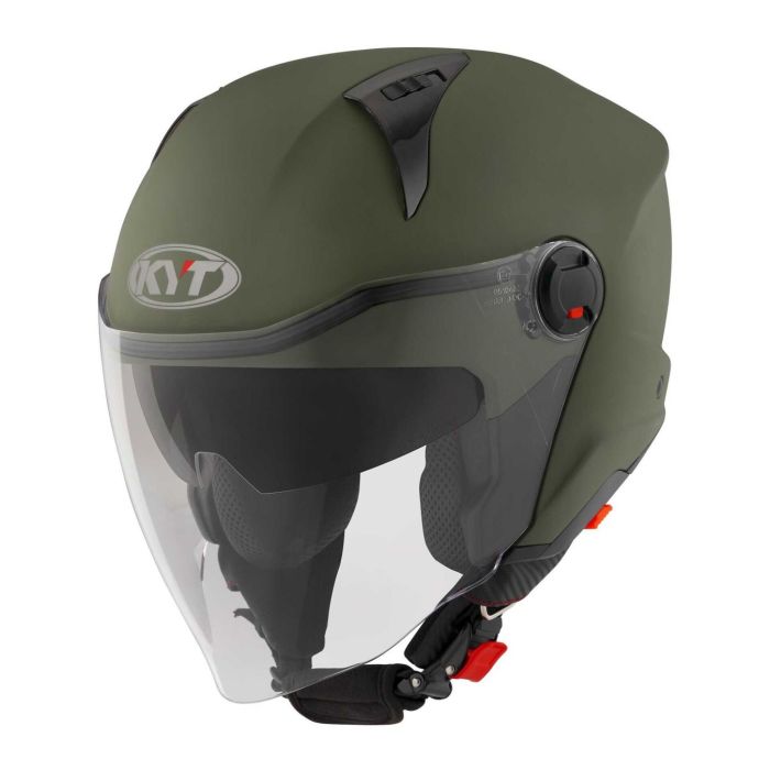 Casco Jet Kyt D-city Plain Matt Army Green