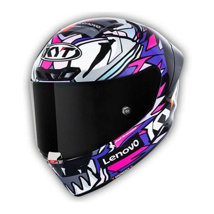 Casco Integrale Kyt Kx-1 Race Gp Replica Bastianini Fim 2024 White/pink