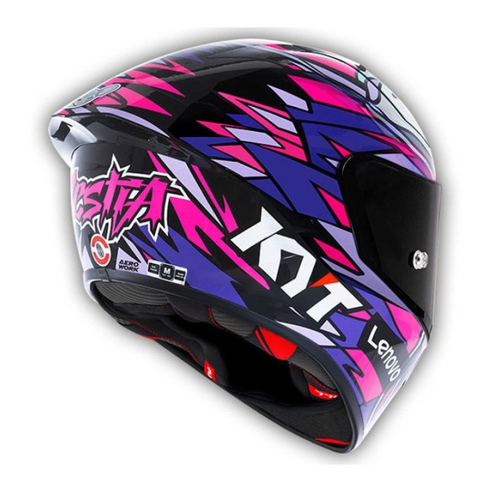 Casco Integrale Kyt Kx-1 Race Gp Replica Bastianini Fim 2024 White/pink