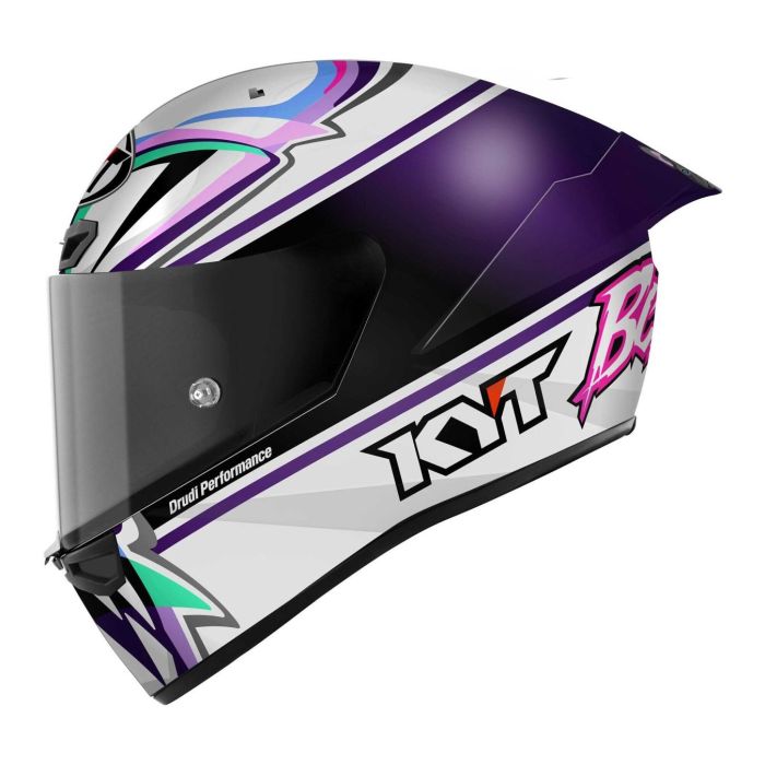 Casco Integrale Kyt Kx-1 Race Gp Replica Bastianini Fim 2024 White/violet