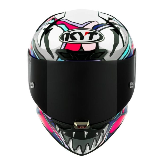 Casco Integrale Kyt Kx-1 Race Gp Replica Bastianini Fim 2024 White/pink