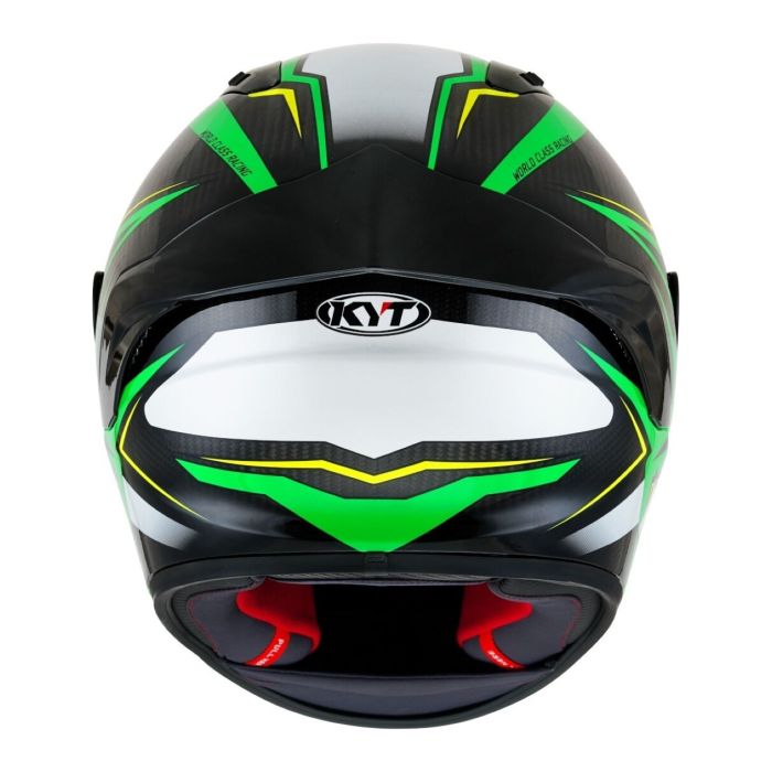 Casco Integrale Kyt Nz-race Carbon Stride Green Fluo/white