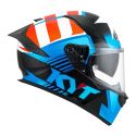 Casco Integrale Kyt R2r Straight Light Blue/red
