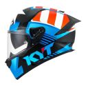 Casco Integrale Kyt R2r Straight Light Blue/red