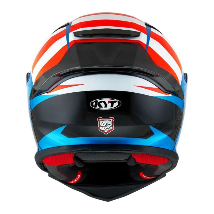 Casco Integrale Kyt R2r Straight Light Blue/red