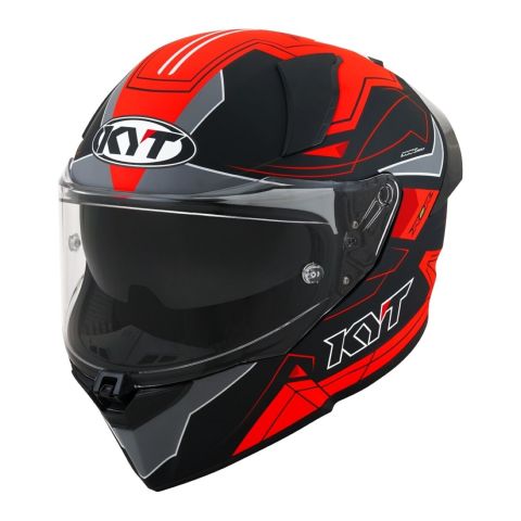 Casco Integrale Kyt R2r Led Matt Black/red