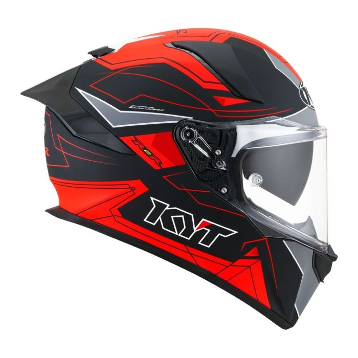 Casco Integrale Kyt R2r Led Matt Black/red