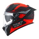 Casco Integrale Kyt R2r Led Matt Black/red