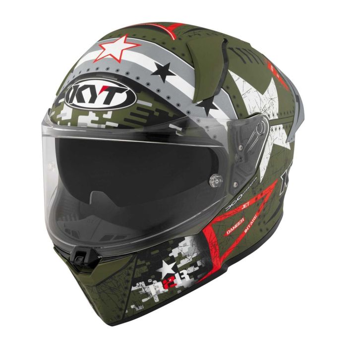 Casco Integrale Kyt R2r Max Assault Matt Army Green