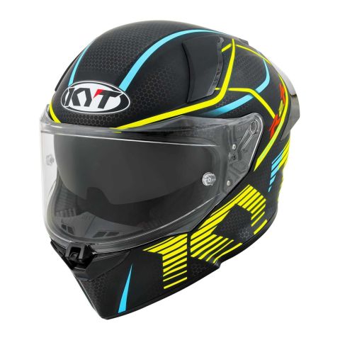 Casco Integrale Kyt R2r Concept Matt Black/yellow