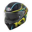 Casco Integrale Kyt R2r Concept Matt Black/yellow