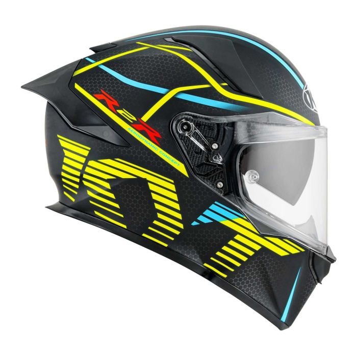 Casco Integrale Kyt R2r Concept Matt Black/yellow