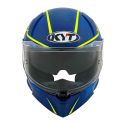 Casco Integrale Kyt R2r Concept Matt Blue/yellow
