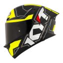 Casco Integrale Kyt Tt-revo Electron Matt Black/ylw