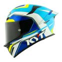 Casco Integrale Kyt Tt-revo Grand Prix White/light Blue