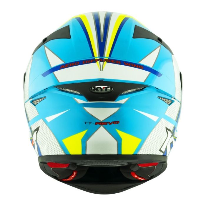 Casco Integrale Kyt Tt-revo Grand Prix White/light Blue