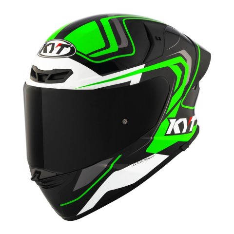 Casco Integrale Kyt Tt-revo Overtech Green Fluo/white
