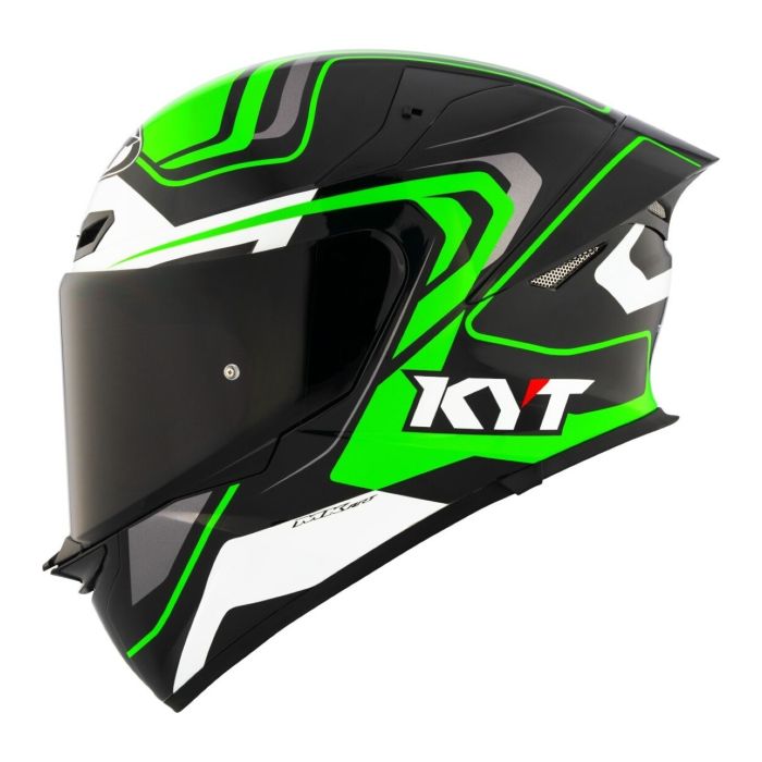 Casco Integrale Kyt Tt-revo Overtech Green Fluo/white