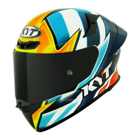 Casco Integrale Kyt Tt-revo Replica Tati Blue/yellow