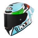 Casco Integrale Kyt Tt-revo Replica Leopard Tricolore Light Blue