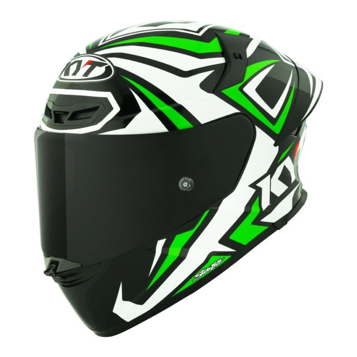 Casco Integrale Kyt Tt-revo Replica Alex Lowes White/green Fluo