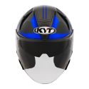 Casco Jet Kyt Ttr-jet Led Black/blue