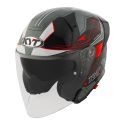 Casco Jet Kyt Ttr-jet Led Black/grey