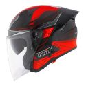 Casco Jet Kyt Ttr-jet Led Black/red