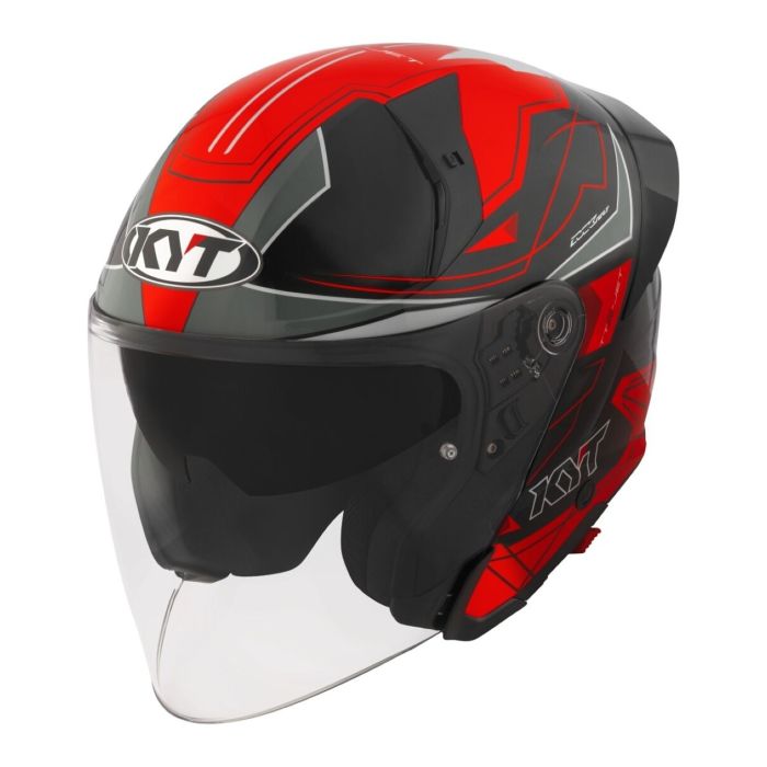 Casco Jet Kyt Ttr-jet Led Black/red