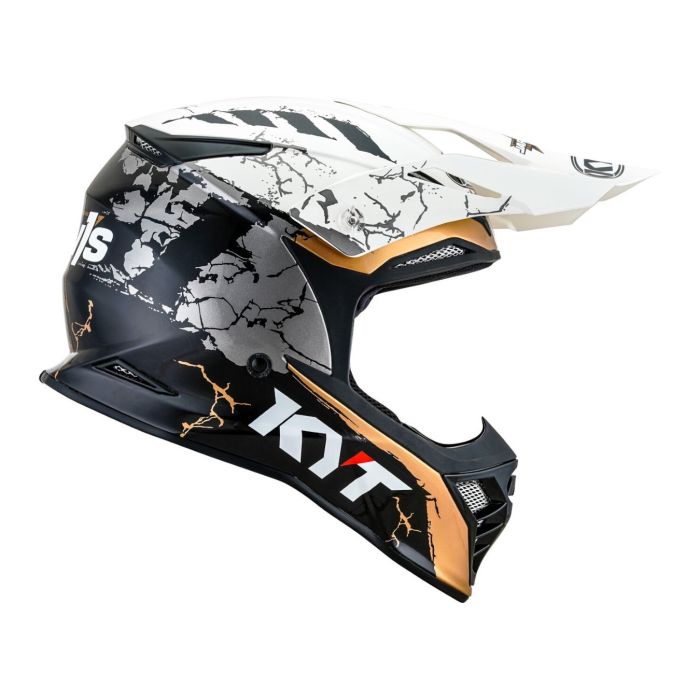 Casco Off-road Kyt Skyhawk Jarvis Edition White/gold