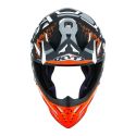 Casco Off-road Kyt Skyhawk Hyperflow Matt Grey Orange