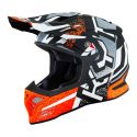 Casco Off-road Kyt Skyhawk Hyperflow Matt Grey Orange