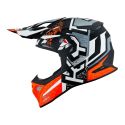 Casco Off-road Kyt Skyhawk Hyperflow Matt Grey Orange