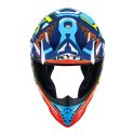 Casco Off-road Kyt Skyhawk Hyperflow Matt Light Blue/red