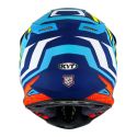 Casco Off-road Kyt Skyhawk Hyperflow Matt Light Blue/red