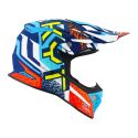 Casco Off-road Kyt Skyhawk Hyperflow Matt Light Blue/red